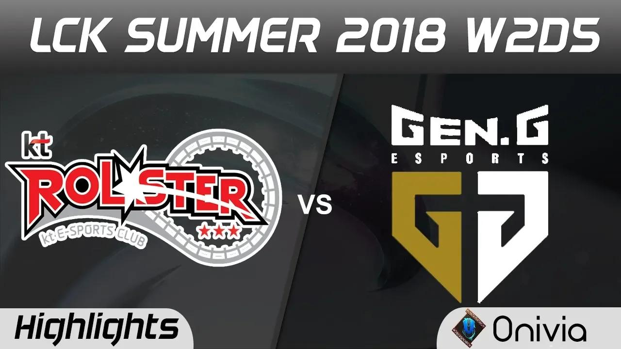 KT vs GEN Highlights Game 1 LCK Summer 2018 W2D5 KT Rolster vs Gen G Esports by Onivia thumbnail