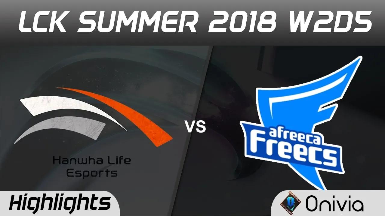 HLE vs AFS Highlights Game 1 LCK Summer 2018 W2D5 Hanwha Life Esports vs Afreeca Freecs by Onivia thumbnail