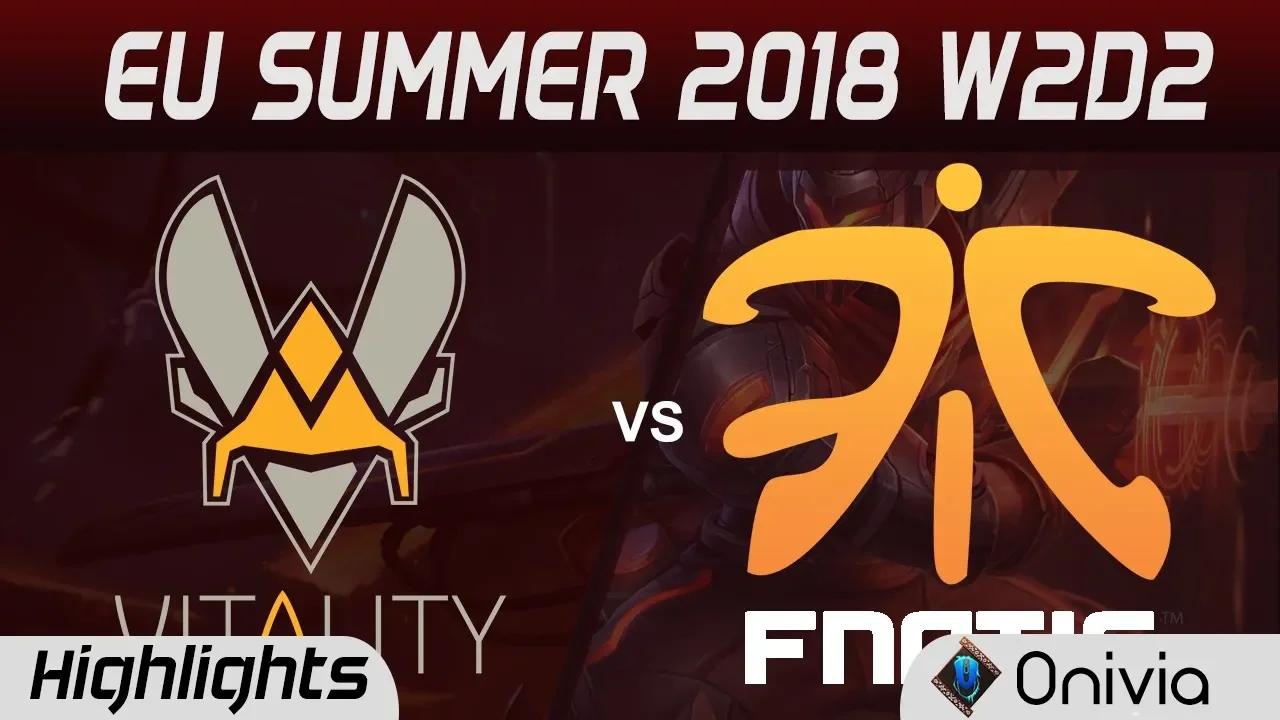 VIT vs FNC Highlights EU LCS Summer 2018 W2D2 Team Vitailty vs Fnatic By Onivia thumbnail