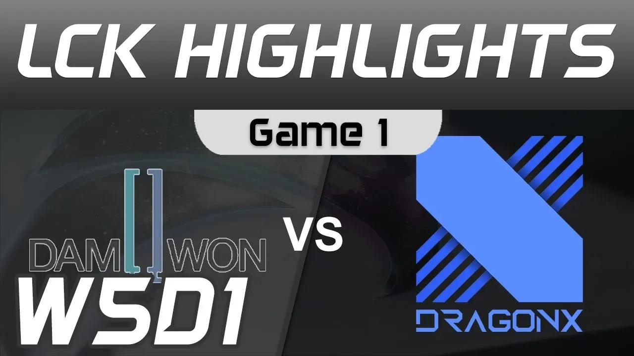 DWG vs DRX Highlights Game 1 LCK Spring 2020 W5D1 Damwon Gaming vs DragonX LCK Highlights 2020 by On thumbnail