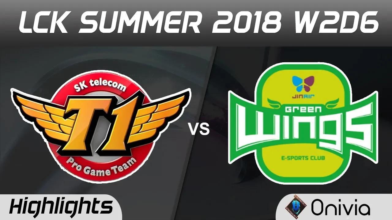 SKT vs JAG Highlights Game 2 LCK Summer 2018 W2D6 SK Telecom T1 vs Jin Air Green Wings by Onivia thumbnail