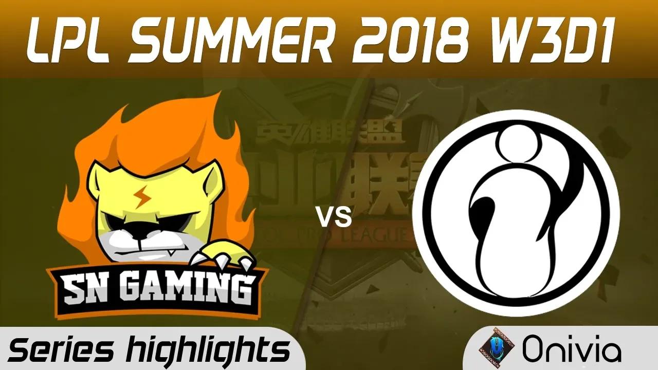 SNG vs IG Series Highlights LPL Summer 2018 W3D1 Suning Gaming vs Invictus Gaming by Onivia thumbnail