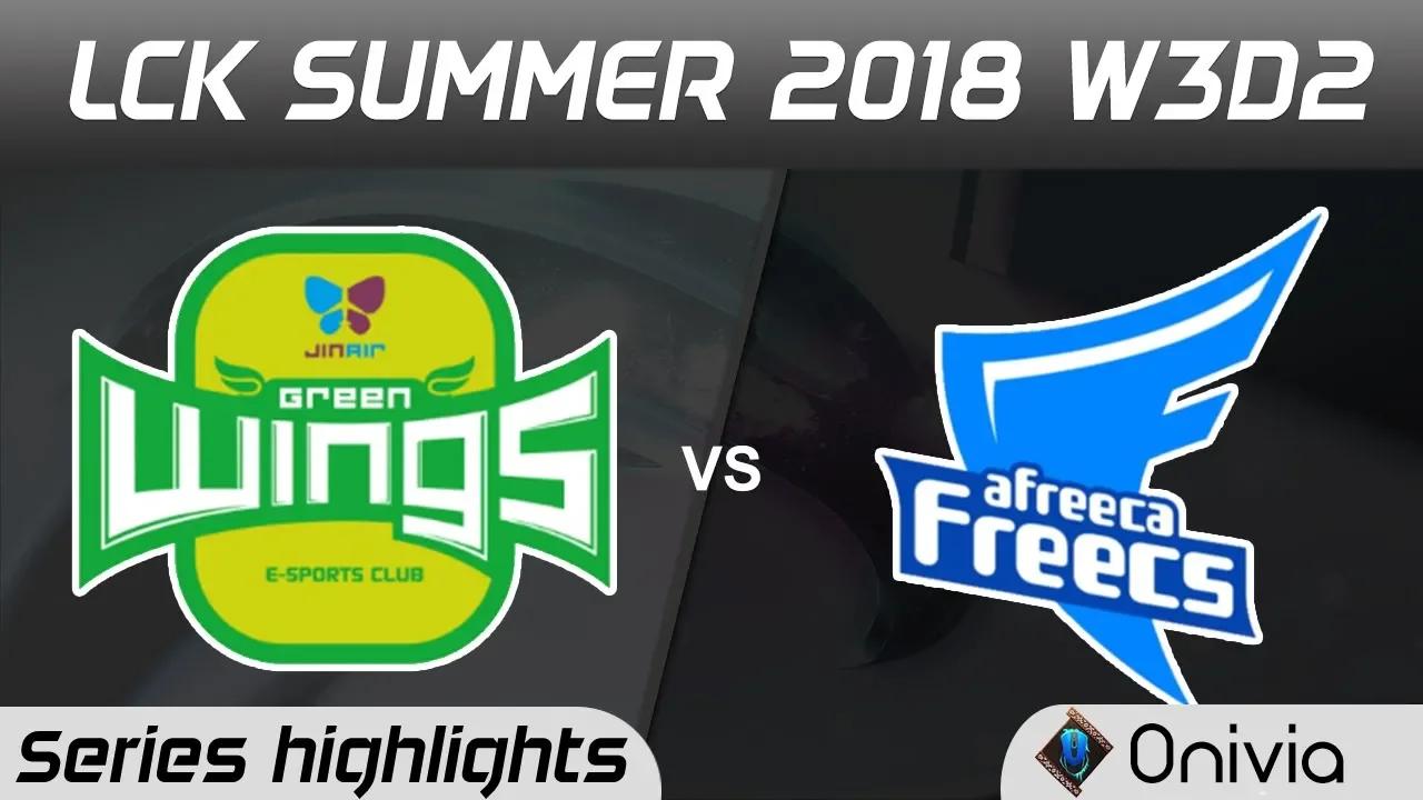 JAG vs AFS Series Highlights LCK Summer 2018 W3D2 Jin Air GreenWings vs Afreeca Freecs by Onivia thumbnail