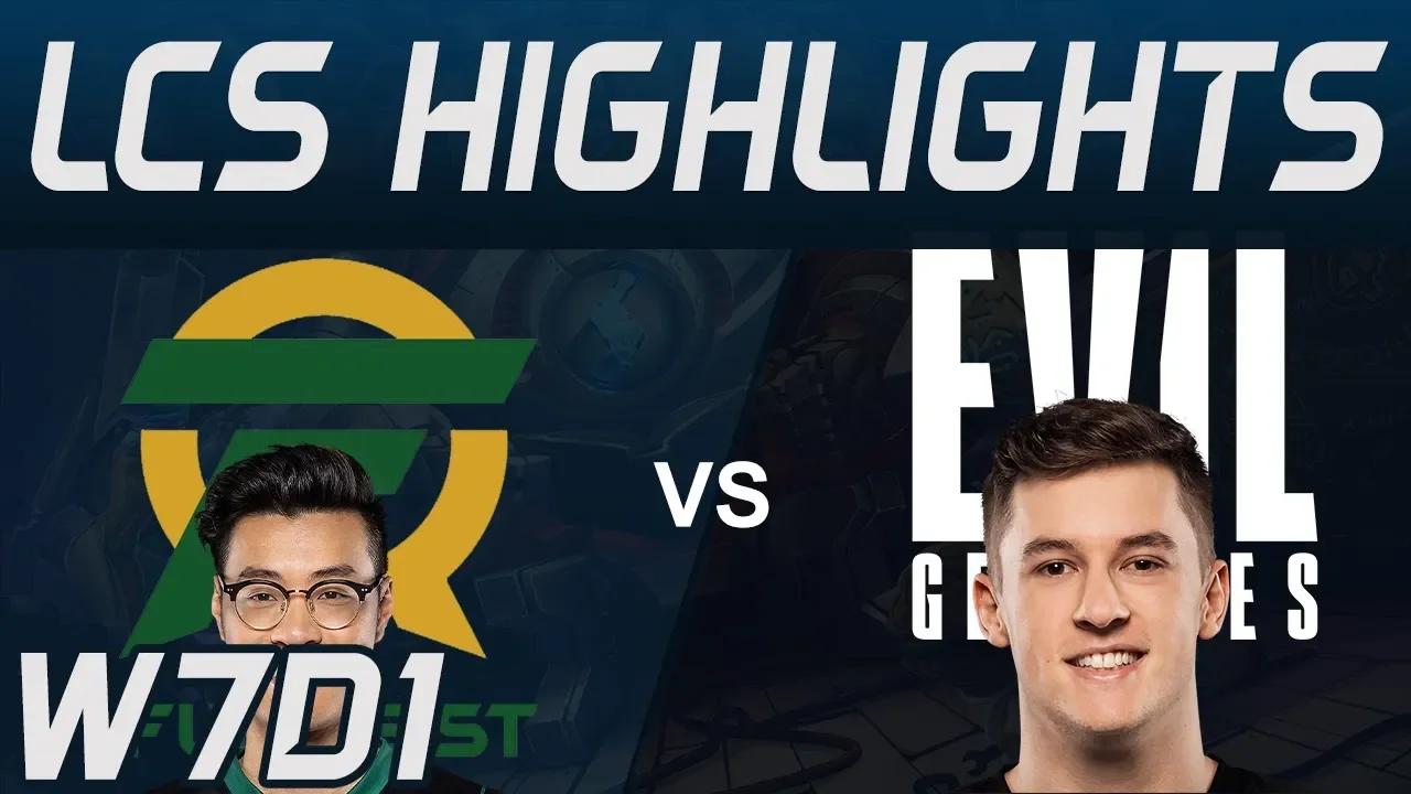 FLY vs EG Highlights LCS Spring 2020 W7D1 Flyquest vs Evil Geniuses LCS Highlights 2020 by Onivia thumbnail