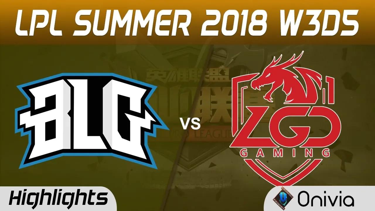 BLG vs LGD Highlights Game 1 LPL Summer 2018 W3D5 Bilibili Gaming vs LGD Gaming by Onivia thumbnail