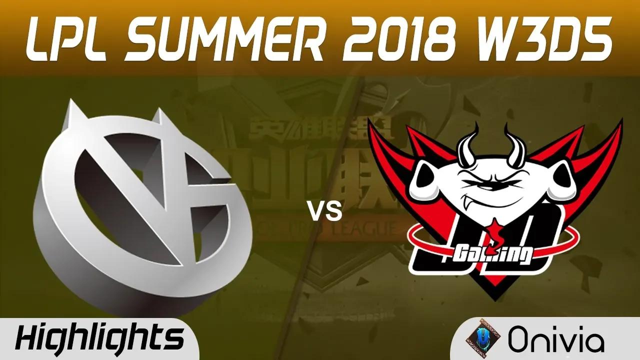 VG vs JDG Highlights Game 2 LPL Summer 2018 W3D5 Vici Gaming vs JD Gaming by Onivia thumbnail