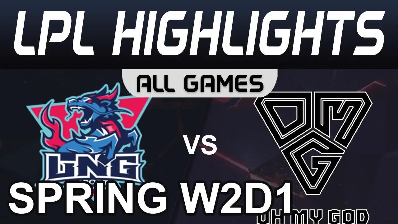 LNG vs OMG Highlights ALL GAMES LPL Spring 2020 W2D1 LNG Esports vs OMG LPL Highlights 2020 by Onivi thumbnail