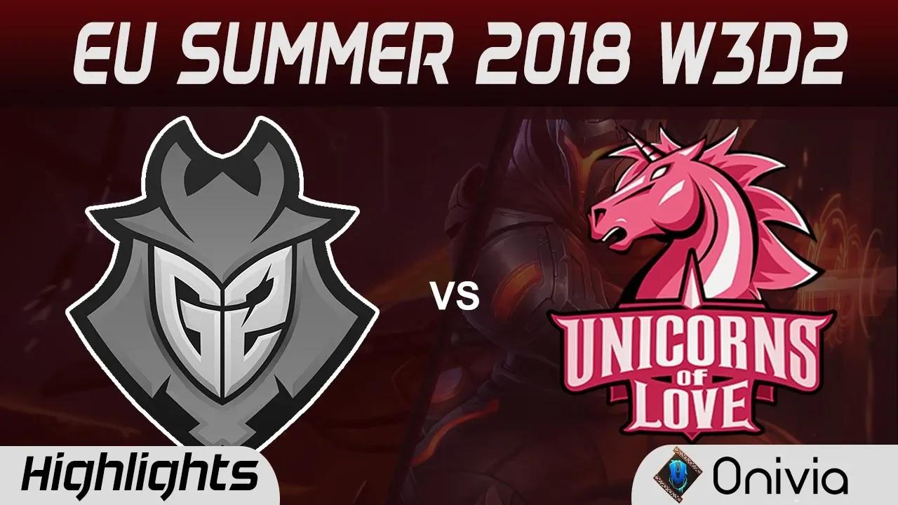 G2 vs UOL Highlights EU LCS Summer 2018 W3D2 G2 Esports vs Unicorns Of Love By Onivia thumbnail