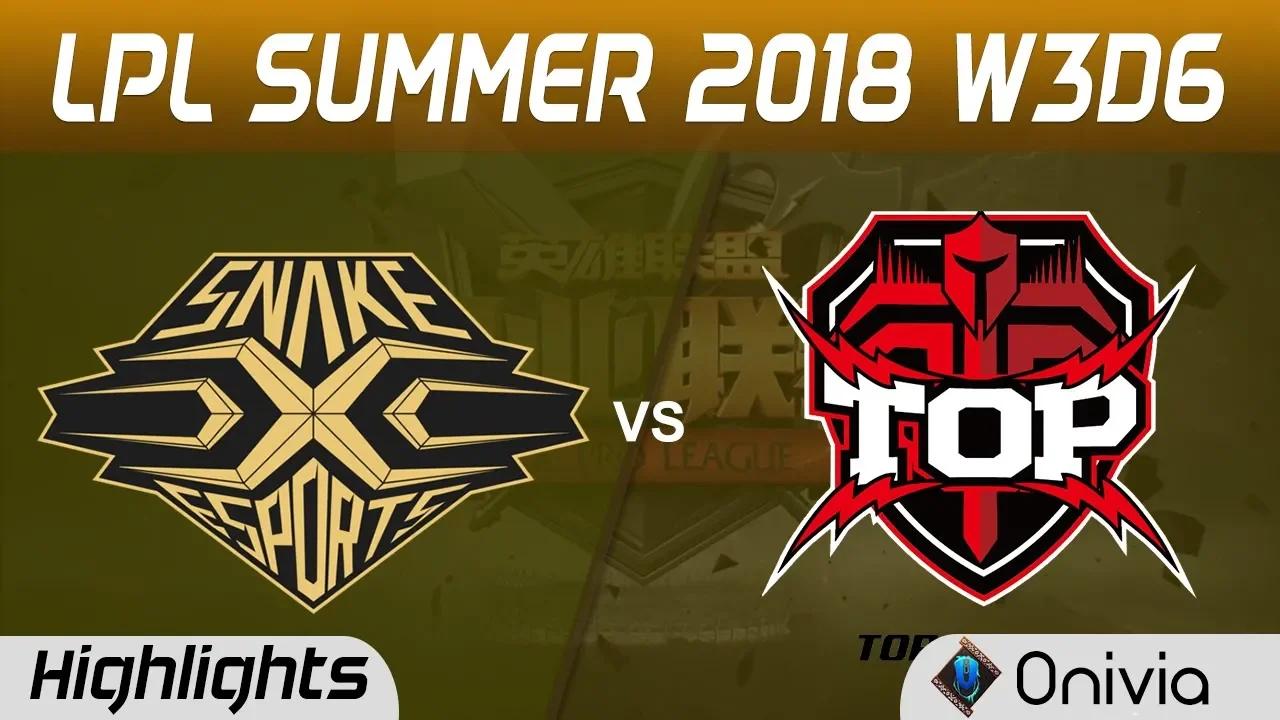 SS vs TOP Highlights Game 1 LPL Summer 2018 W3D6 Snake Esports vs Topsports Gaming by Onivia thumbnail