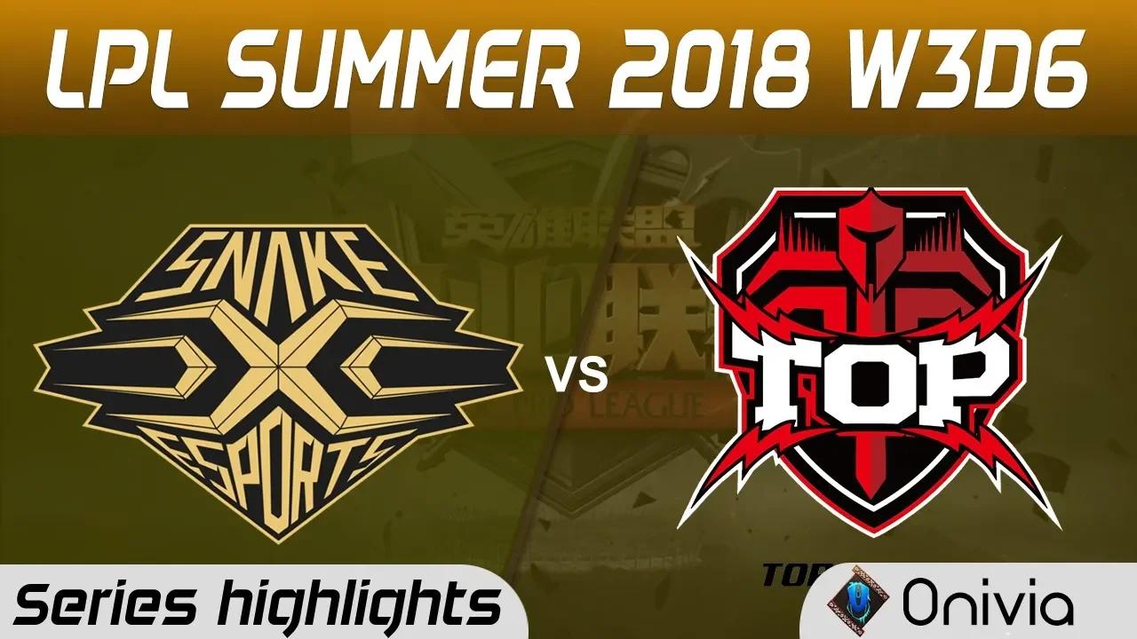 SS vs TOP Series Highlights LPL Summer 2018 W3D6 Snake Esports vs Topsports Gaming by Onivia thumbnail