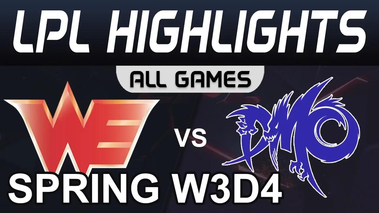 WE vs DMO Highlights ALL GAMES LPL Spring 2020 W3D4 Team WE vs Dominus Esports by Onivia thumbnail