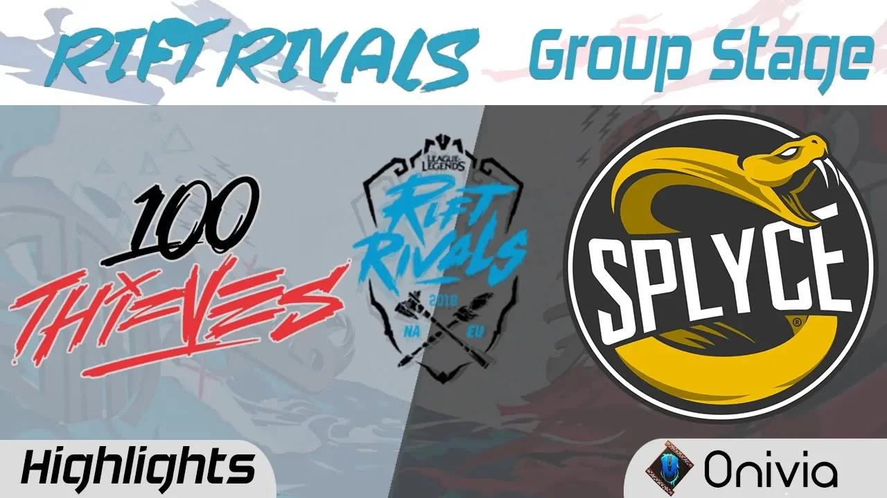 100 vs SPY Highlights Rift Rivals NA EU 2018 100Thieves vs Splyce by Onivia thumbnail