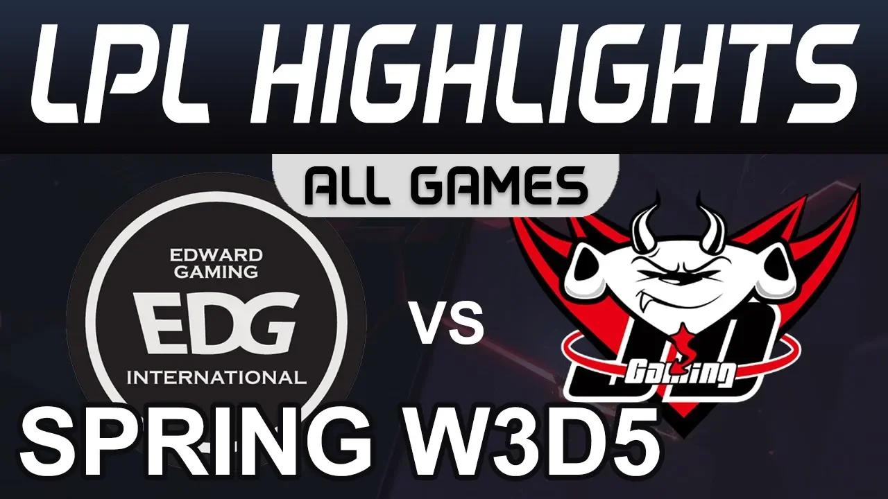 EDG vs JDG Highlights ALL GAMES LPL Spring 2020 W3D5 Edward Gaming vs JDG Gaming by Onivia thumbnail