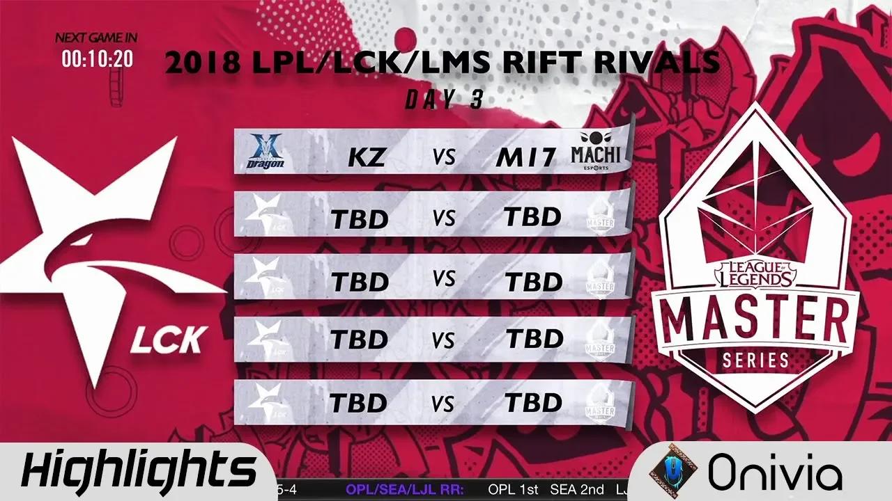 Full Day Highlights Rift Rivals LCK LPL LMS Semi Finals 2018 by Onivia thumbnail