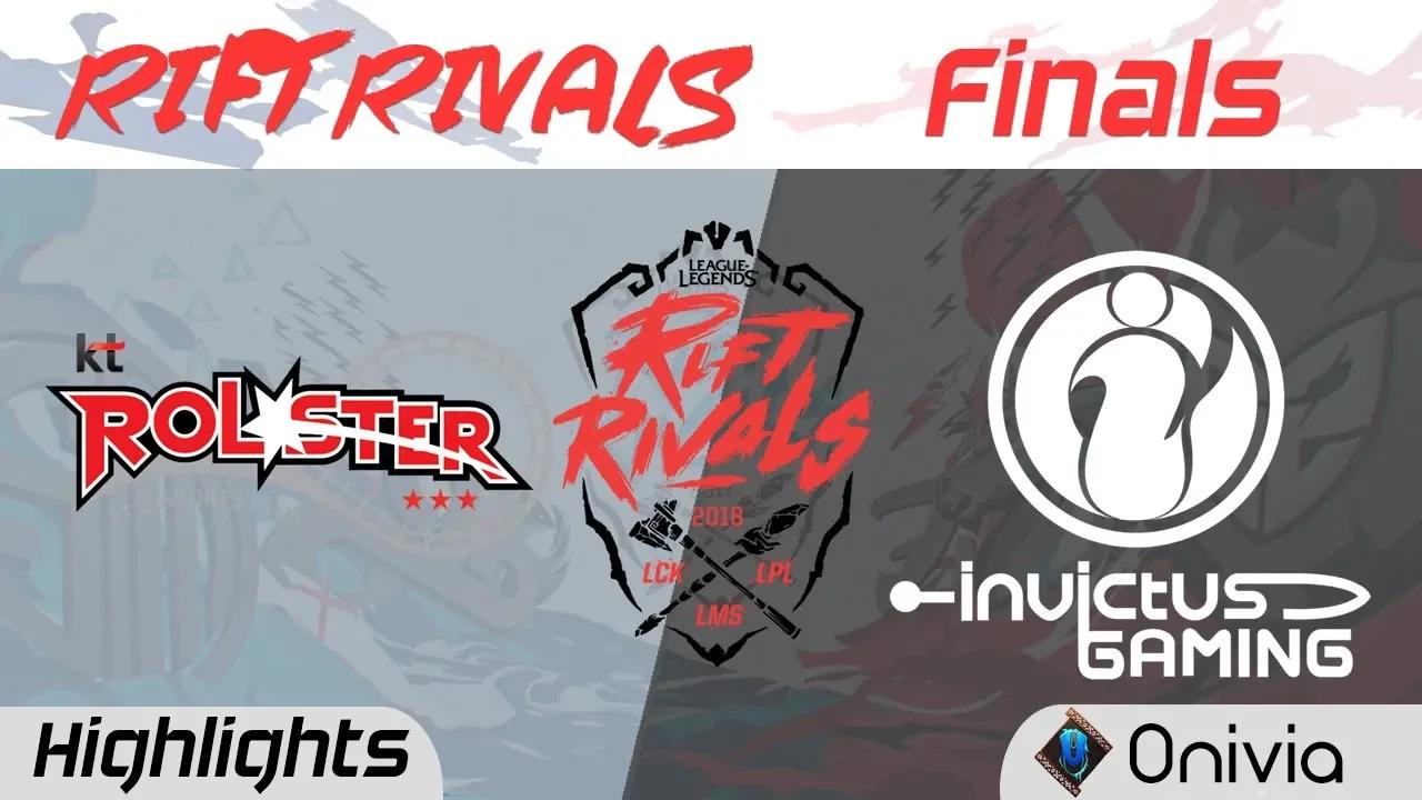 KT vs IG Highlights Rift Rivals LCK LPL LMS 2018 Finals KT Rolster vs Invictus Gaming by Onivia thumbnail