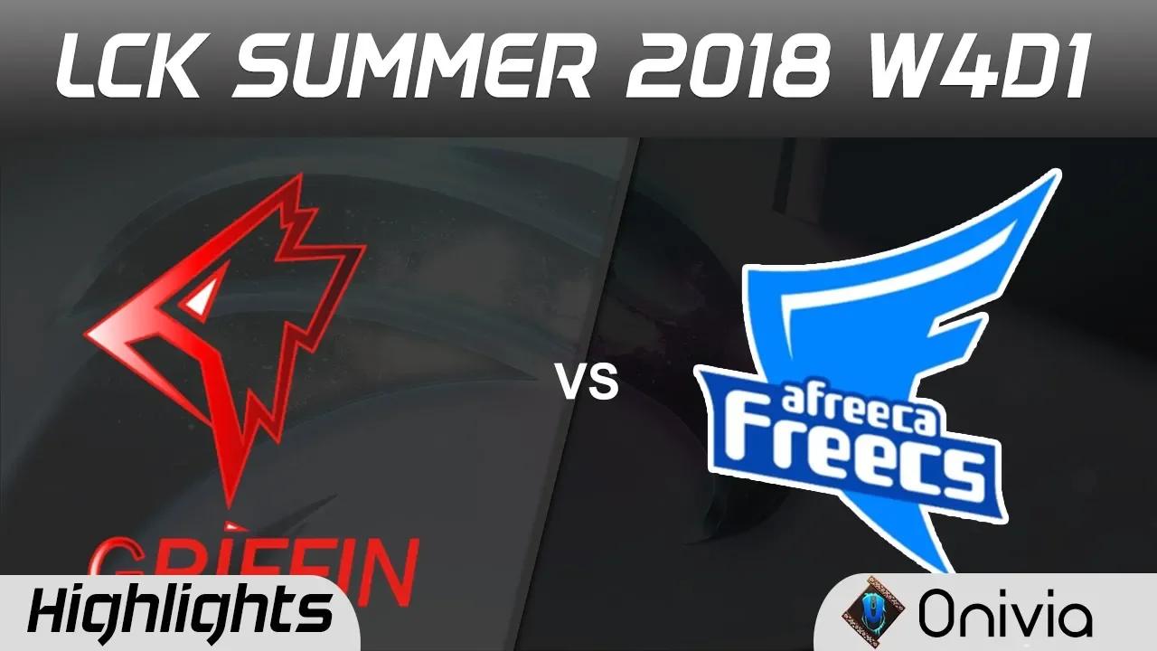 GRF vs AFS Game 1 Highlights LCK Summer 2018 W4D1 Griffin vs Afreeca Freecs by Onivia thumbnail