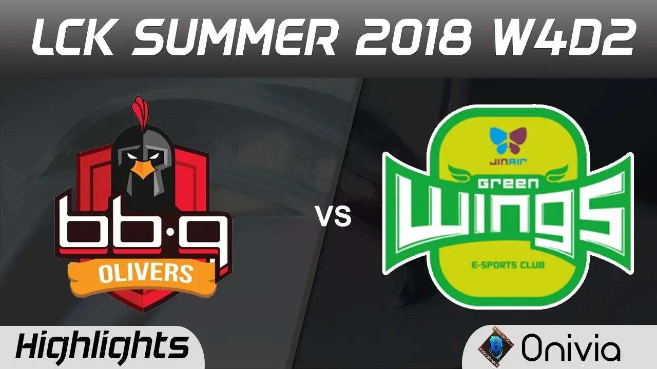 BBQ vs JAG Game 1 Highlights LCK Summer 2018 W4D2 BBQ Olivers vs Jin Air GreenWings by Onivia thumbnail