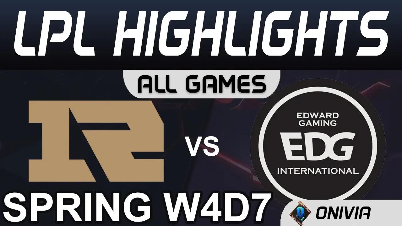 RNG vs EDG Highlights ALL GAMES LPL Spring 2020 W4D7 Royal Never Give Up vs Edward Gaming by Onivia thumbnail