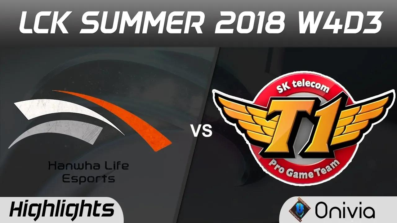 HLE vs SKT Game 1 Highlights LCK Summer 2018 W4D3 Hanwha Life Esports vs SK Telecom T1 by Onivia thumbnail