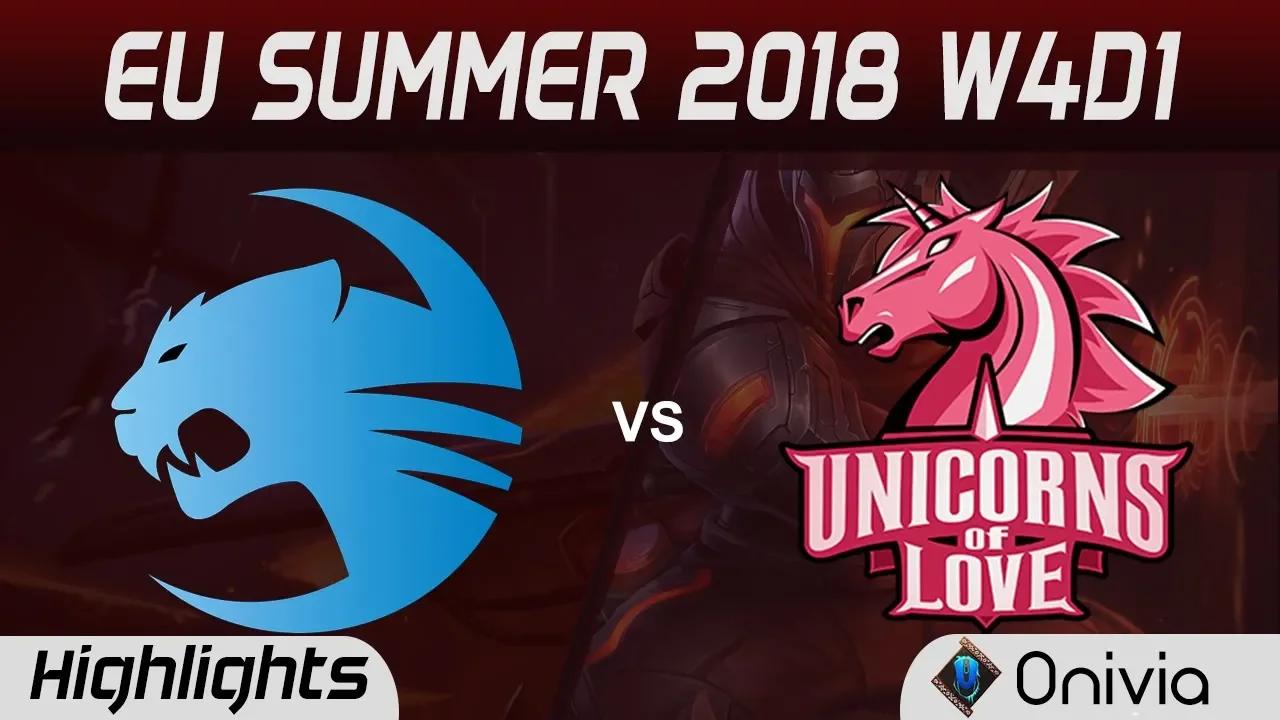 ROC vs UOL Highlights EU LCS Summer 2018 W4D1 Team ROCCAT vs Unicorns Of Love By Onivia thumbnail