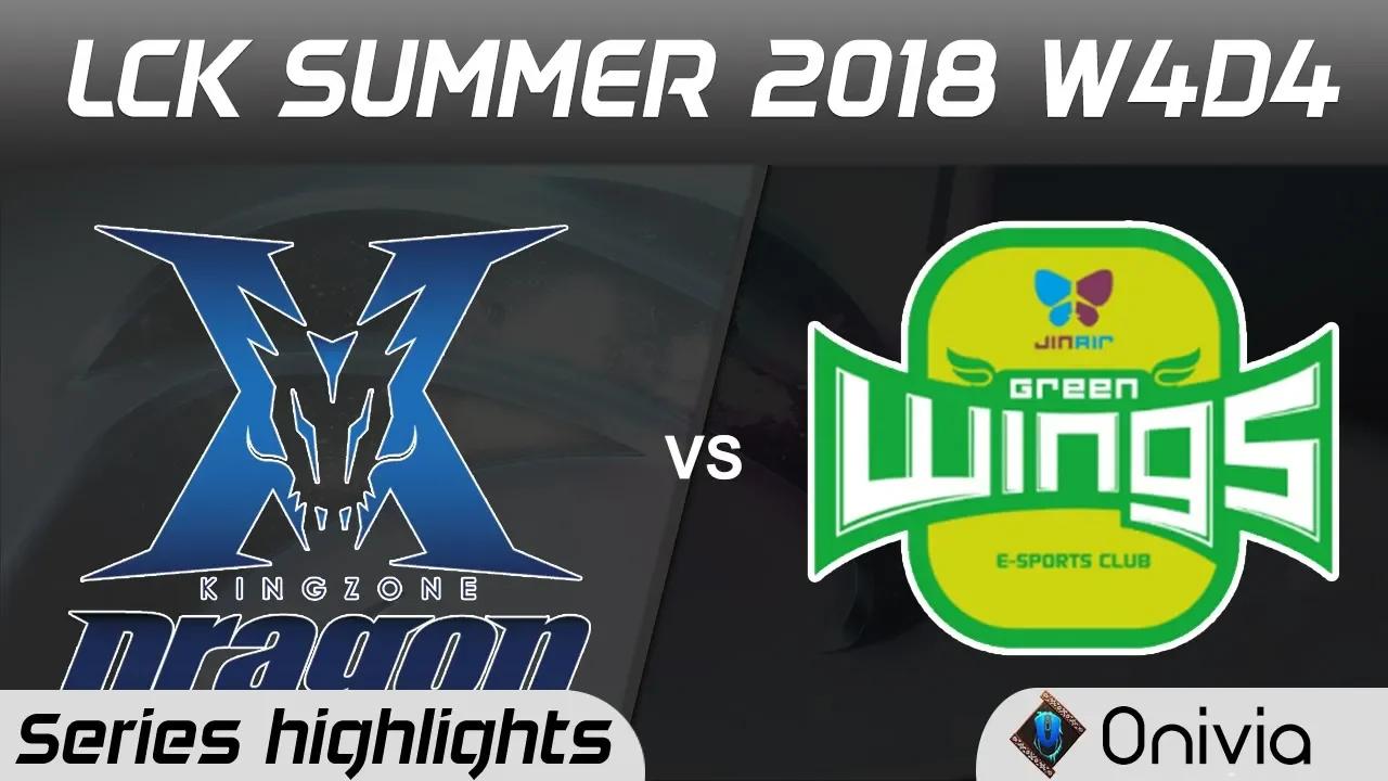 KZ vs JAG Series Highlights LCK Summer 2018 W4D4 King Zone DragonX vs JinAir Green Wings by Onivia thumbnail