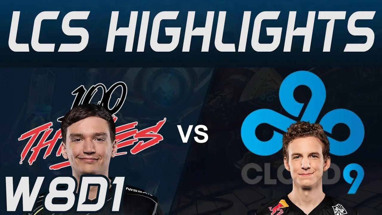 100 vs C9 Highlights LCS Spring 2020 W8D1 100Thieves vs Cloud9 LCS Highlights 2020 by Onivia thumbnail