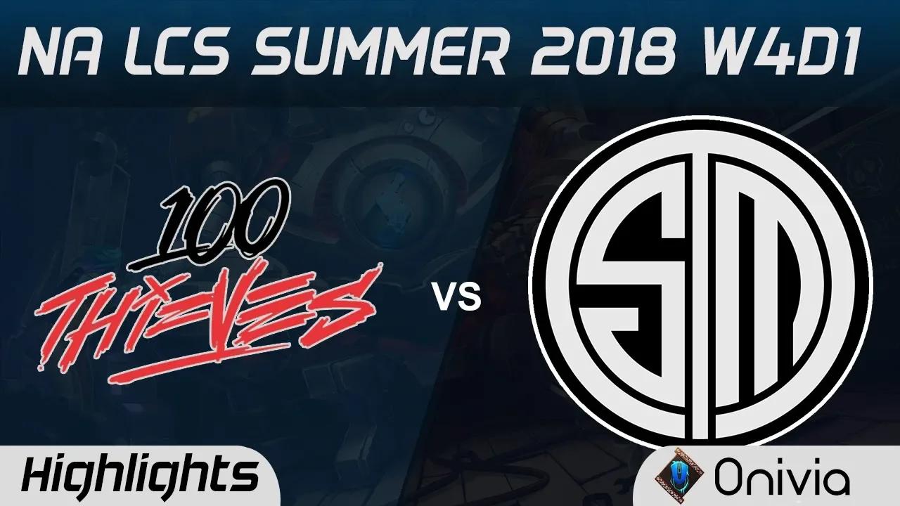 100 vs TSM Highlights NA LCS Summer 2018 W4D1 100Thieves vs Team Solo Mid by Onivia thumbnail