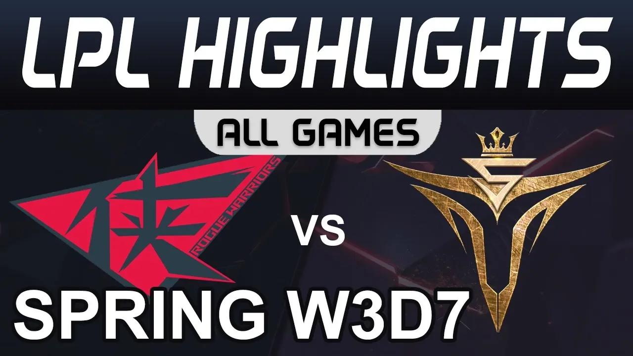 RW vs V5 Highlights ALL GAMES LPL Spring 2020 W3D7 Rogue Warriors vs Victory Five by Onivia1 thumbnail