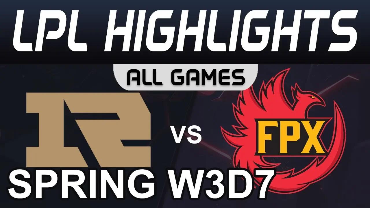 RNG vs FPX Highlights ALL GAMES LPL Spring 2020 W3D7 Royal Never Give Up vs FunPlus Phoenix by Onivi thumbnail