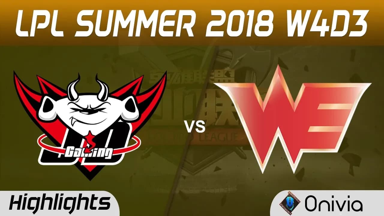 JDG vs WE Highlights Game 1 LPL Summer 2018 W4D3 JD Gaming vs Team WE by Onivia thumbnail