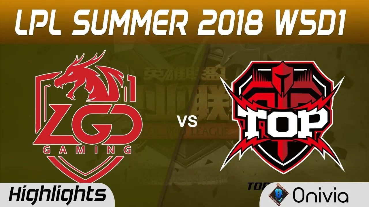 LGD vs TOP Highlights Game 3 LPL Summer 2018 W5D1 LGD Gaming vs Topsports Gaming by Onivia thumbnail