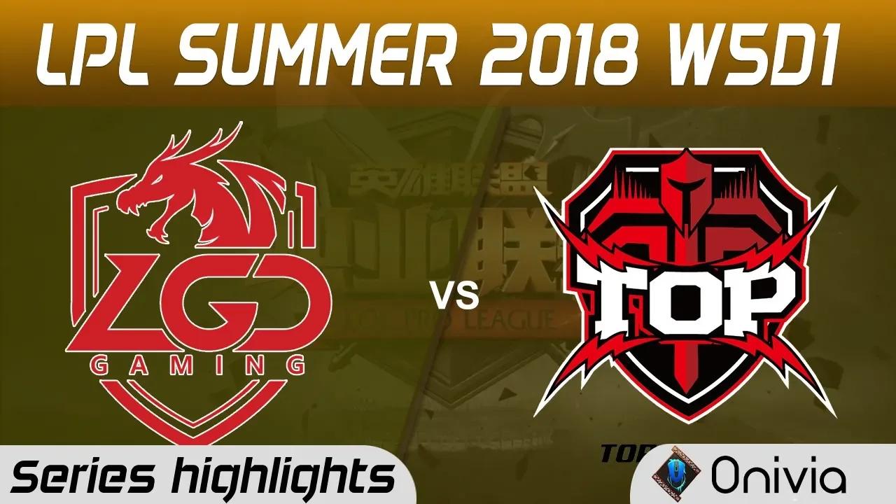 LGD vs TOP Series Highlights LPL Summer 2018 W5D1 LGD Gaming vs Topsports Gaming by Onivia thumbnail