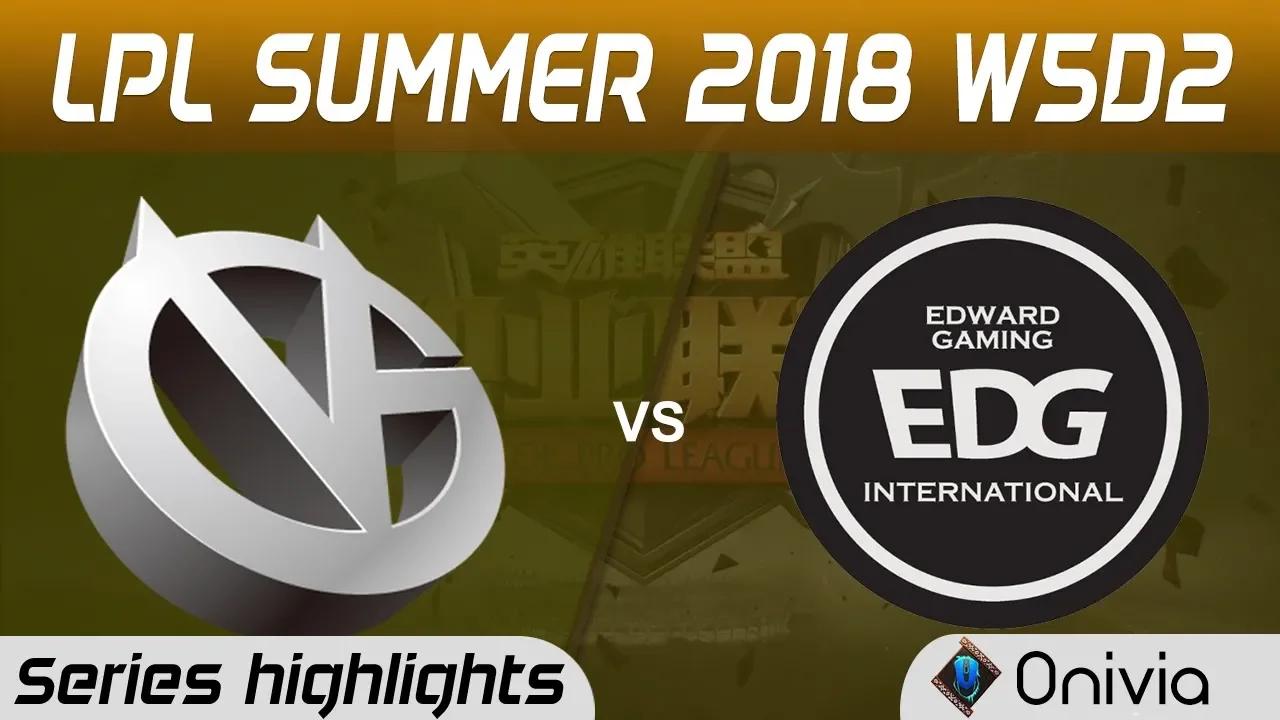 VG vs EDG Series Highlights LPL Summer 2018 W5D2 Vici Gaming vs Edward Gaming by Onivia thumbnail