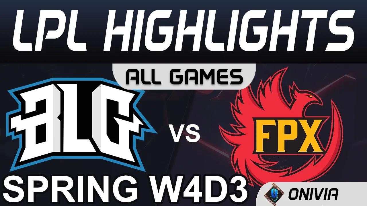 BLG vs FPX Highlights ALL GAMES LPL Spring 2020 W4D3 Bilibili Gaming vs FunPlus Phoenix by Onivia thumbnail