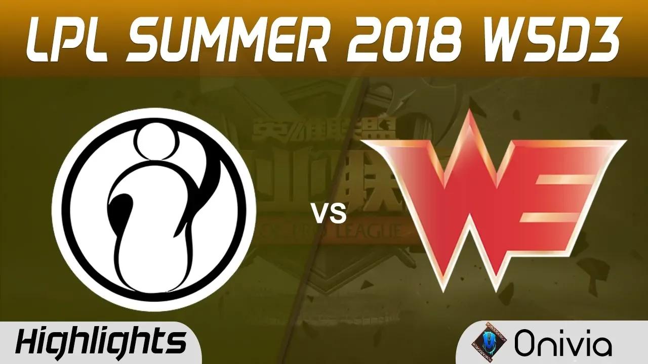 IG vs WE Highlights Game 2 LPL Summer 2018 W5D3 Invictus Gaming vs Team WE by Onivia thumbnail