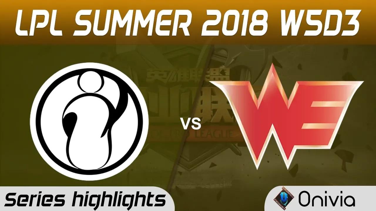 IG vs WE Series Highlights LPL Summer 2018 W5D3 Invictus Gaming vs Team WE by Onivia thumbnail