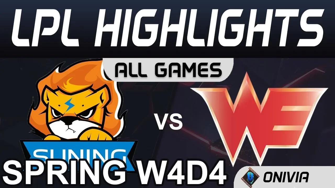 SN vs WE Highlights ALL GAMES LPL Spring 2020 W4D4 Suning vs Team WE by Onivia thumbnail