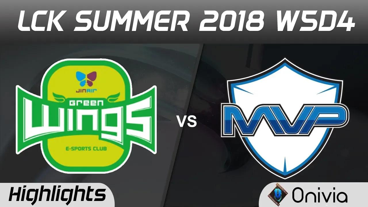 JAG vs MVP Highlights Game 1 LCK Summer 2018 W5D4 JinAir Green Wings vs MVP by Onivia thumbnail