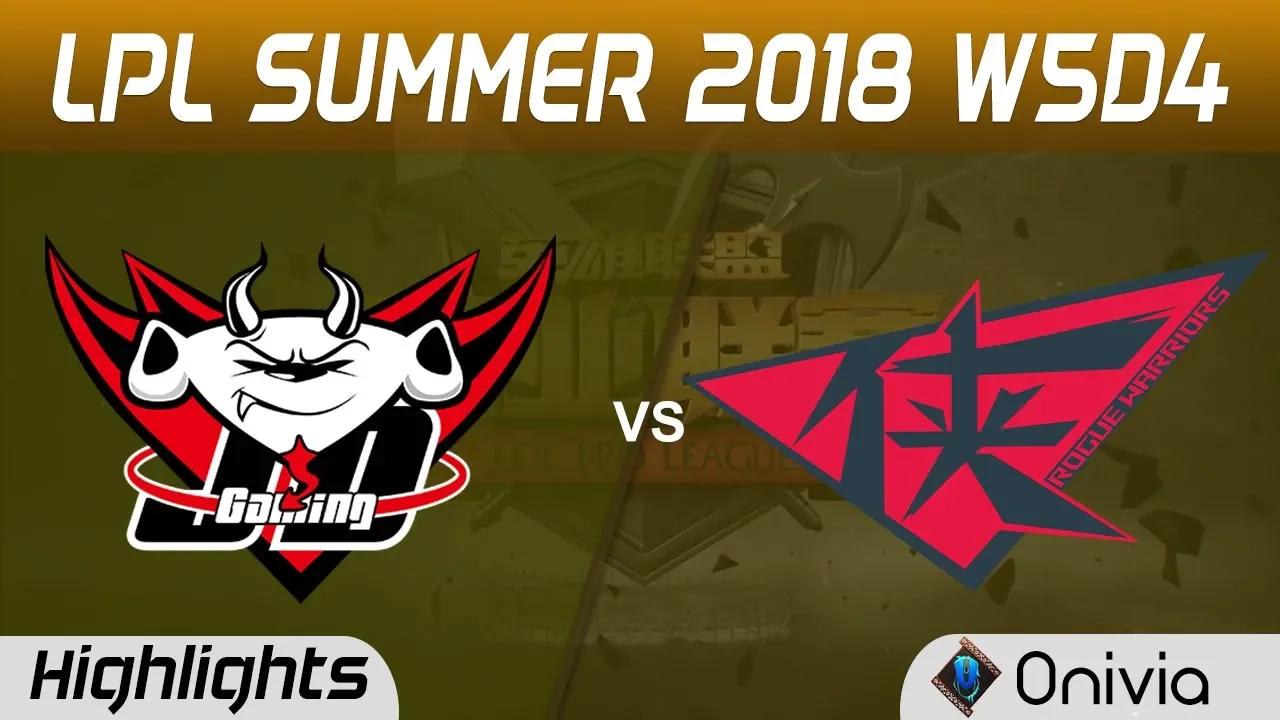 JDG vs RW Highlights Game 1 LPL Summer 2018 W5D4  JD Gaming vs Rouge Warriors by Onivia thumbnail