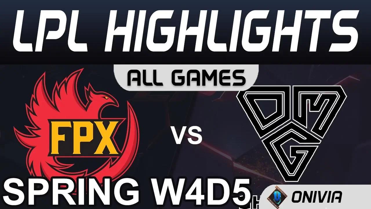 FPX vs OMG Highlights ALL GAMES LPL Spring 2020 W4D5 FunPlus Phoenix vs Oh My God by Onivia thumbnail