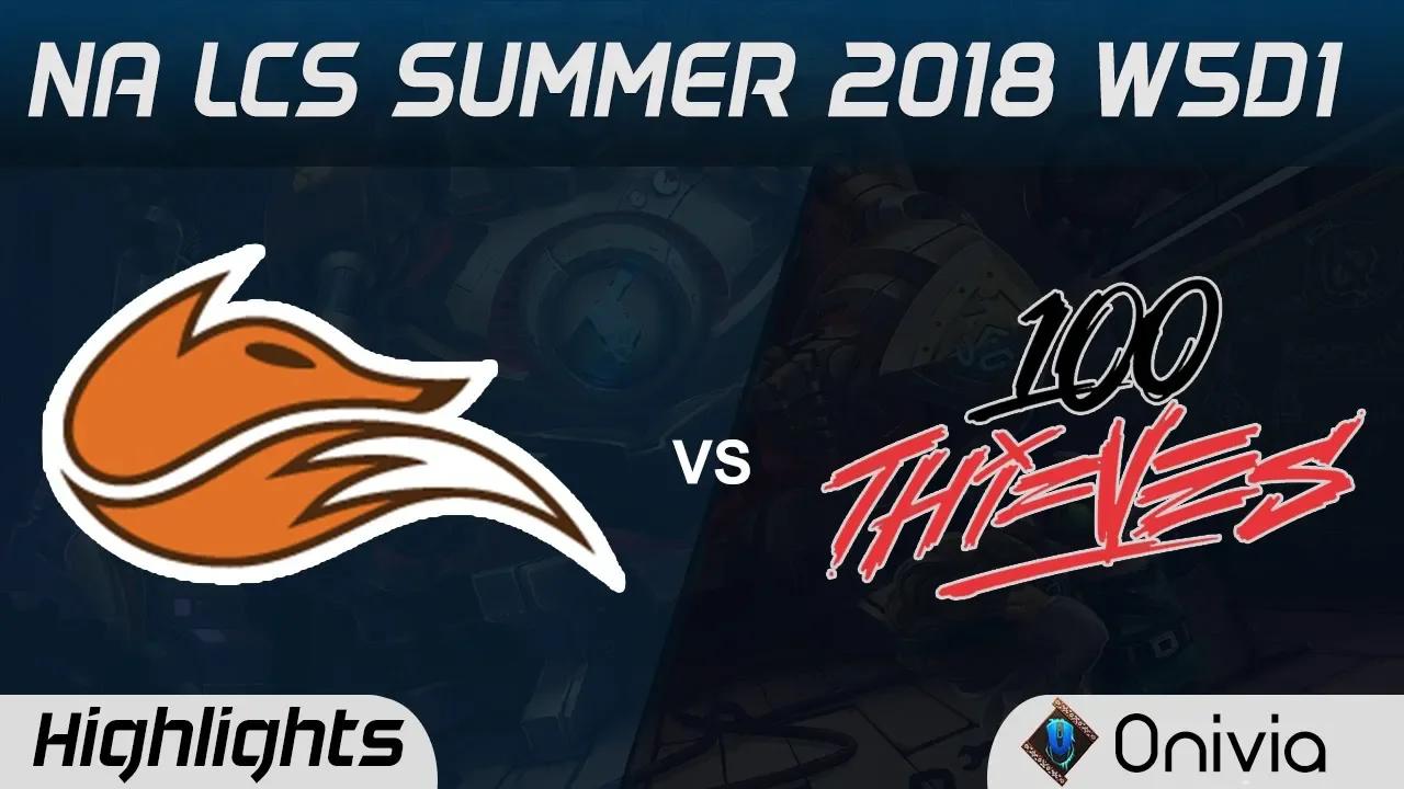 FOX vs 100 Highlights NA LCS Summer 2018 W5D1 Echo Fox vs 100Thieves by Onivia thumbnail