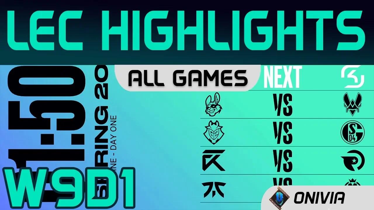 LEC Highlights Week9 Day1 LEC Spring 2020 All Games By Onivia thumbnail