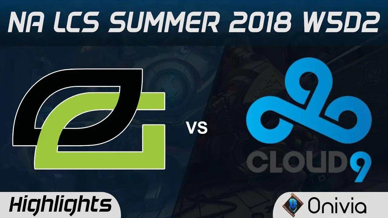 OPT vs C9 Highlights NA LCS Summer 2018 W5D2 Optic Gaming vs Cloud9 by Onivia thumbnail