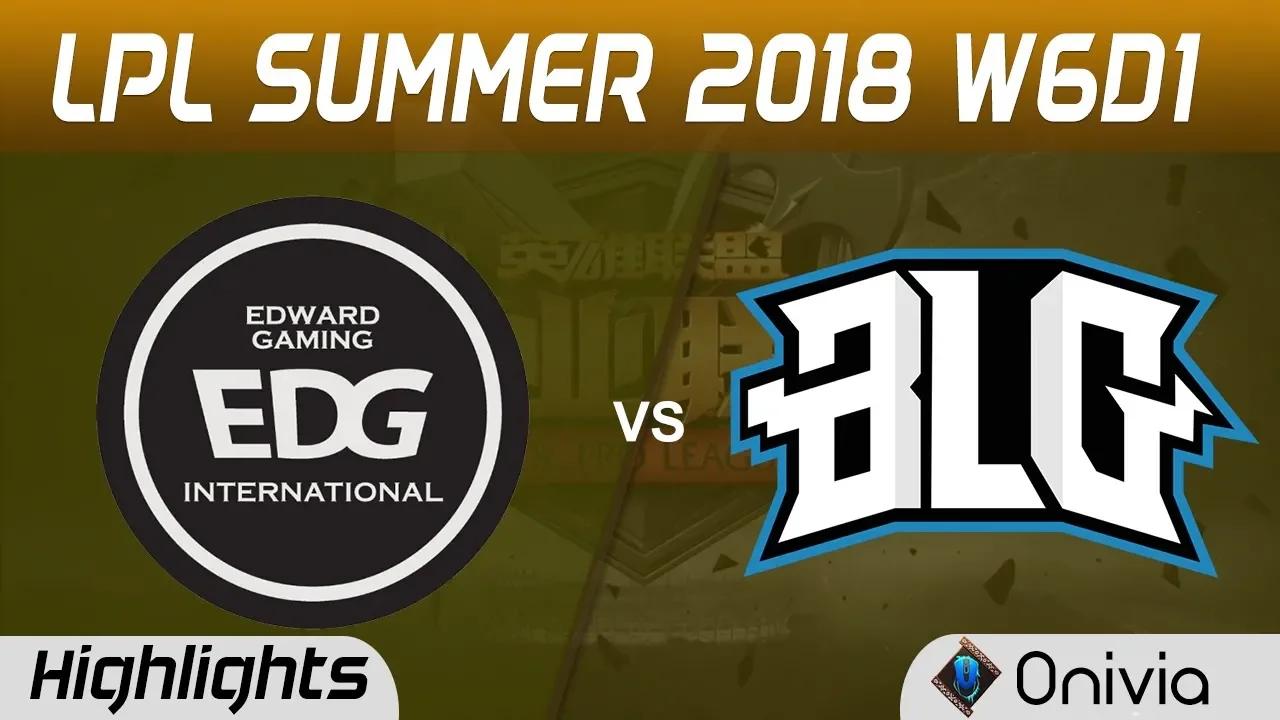 EDG vs BLG Highlights Game 1 LPL Summer 2018 W6D1 Edward Gaming vs Bilbili Gaming by Onivia thumbnail