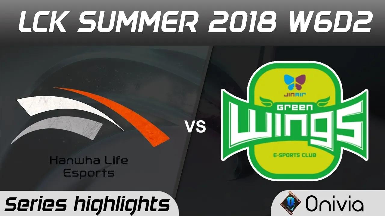 HLE vs JAG Series Highlights LCK Summer 2018 W6D2 Hanwha Life Esports vs Jin Air GreenWings by Onivi thumbnail