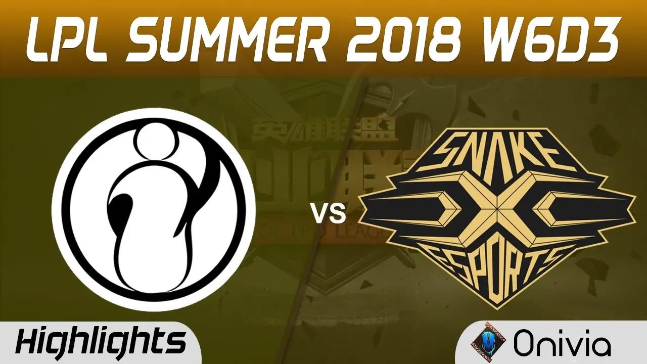 IG vs SS Highlights Game 3 LPL Summer 2018 W6D3 Invictus Gaming vs Snake Esports by Onivia thumbnail