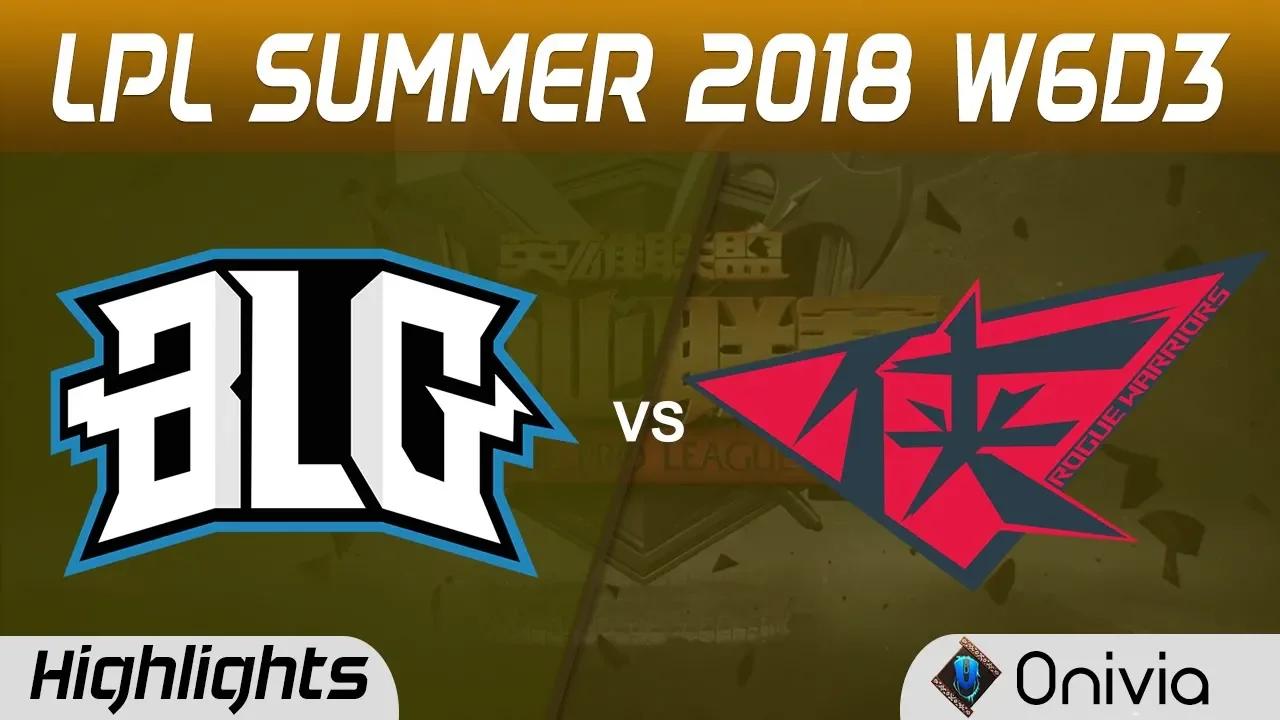 BLG vs RW Highlights Game 2 LPL Summer 2018 W6D3 Bilibili Gaming vs Rogue Warriors by Onivia thumbnail