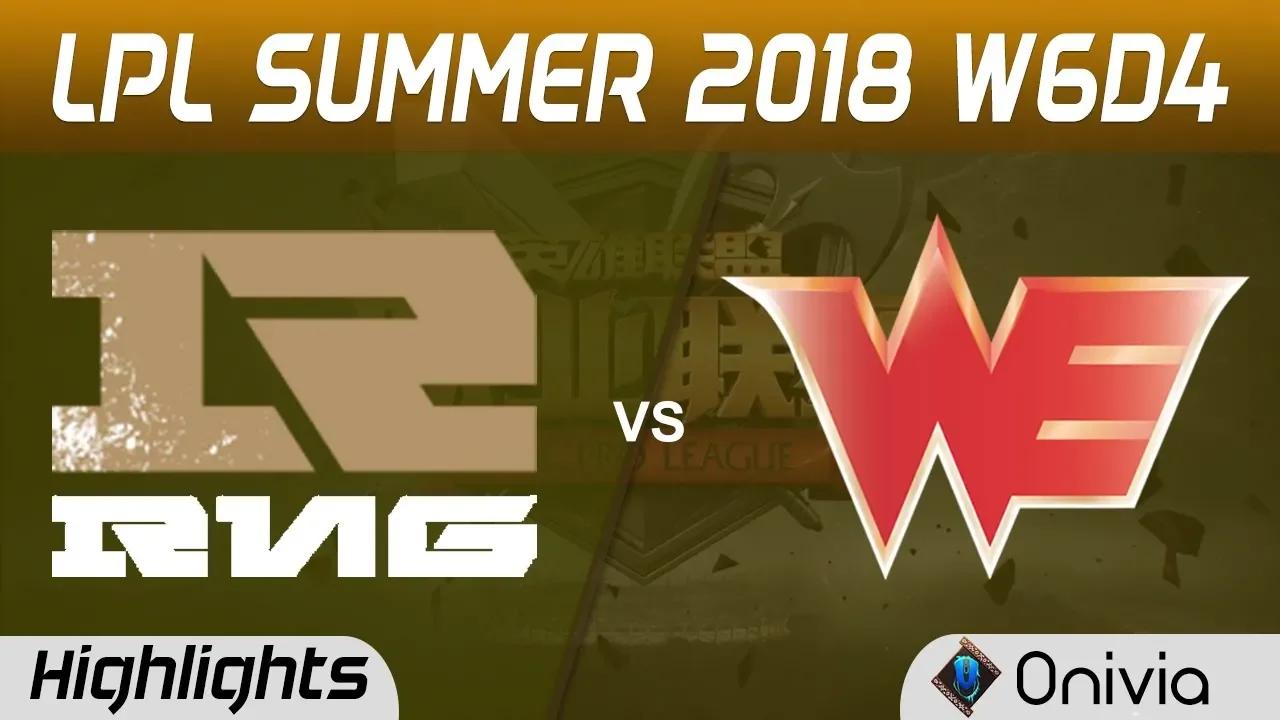 RNG vs WE Highlights Game 1 LPL Summer 2018 W6D4 Royal Never Give Up vs Team WE by Onivia thumbnail