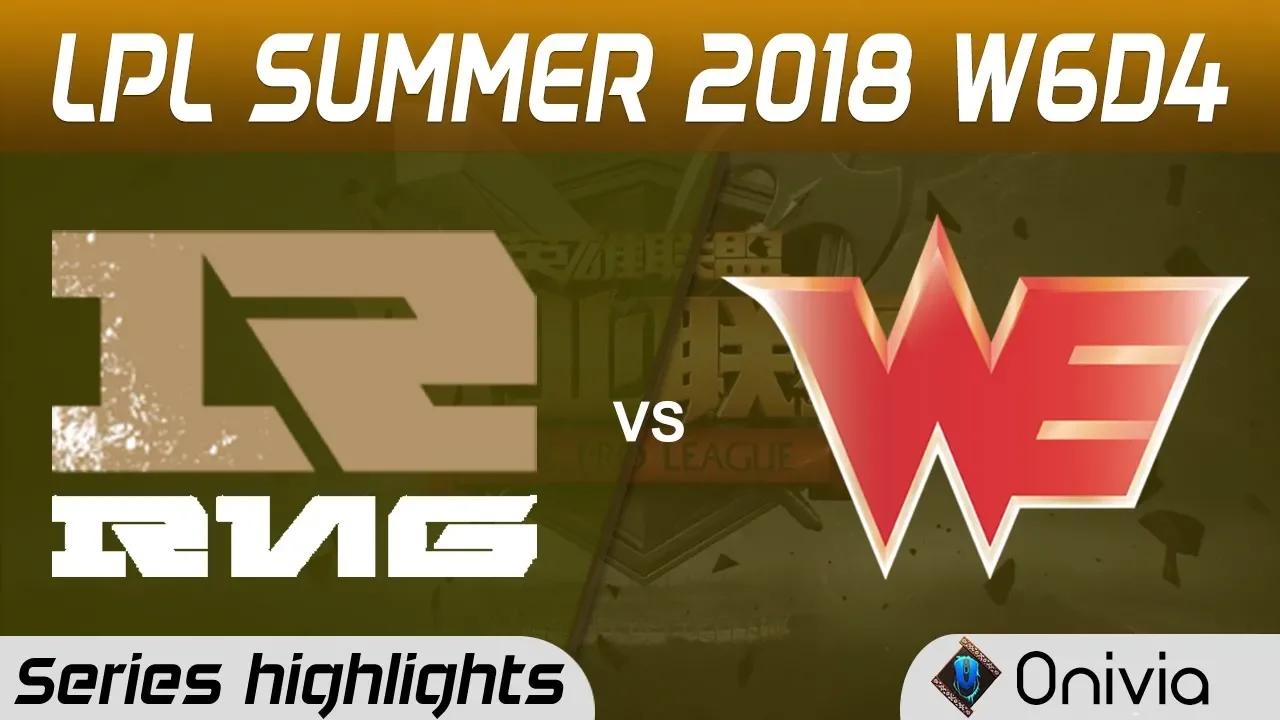 RNG vs WE Series Highlights LPL Summer 2018 W6D4 Royal Never Give Up vs Team WE by Onivia thumbnail