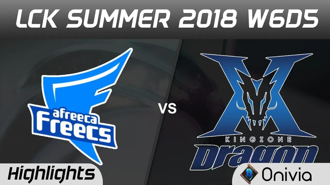 AFS vs KZ Highlights Game 1 LCK Summer 2018 W6D5 Afreeca Freecs vs KingZone DragonX by Onivia thumbnail